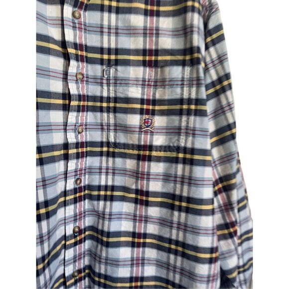 Panhandle Slim Mens Multicolor Plaid Long Sleeve Rough Stock Western Shirt XXL - Picture 8 of 12